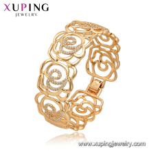 52165 Xuping Jewelry China Wholesale gold plated luxury style flower shape bangle for women